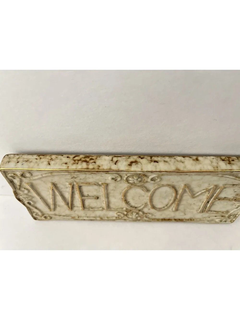 Welcome Ceramic Wall Hanging Plaque and Signs Home Entrance Door Decor Beige